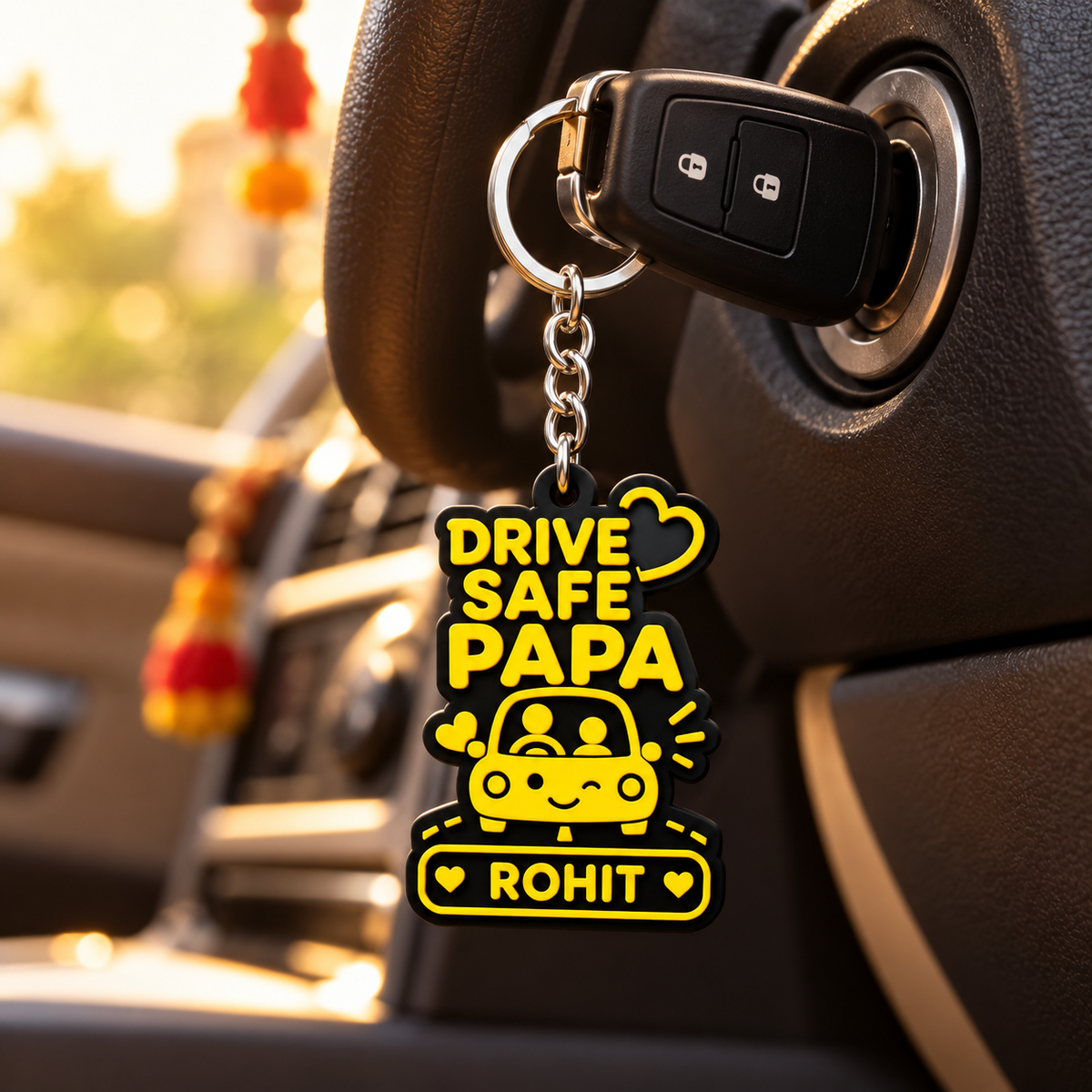 Drive Safe Papa Keychain