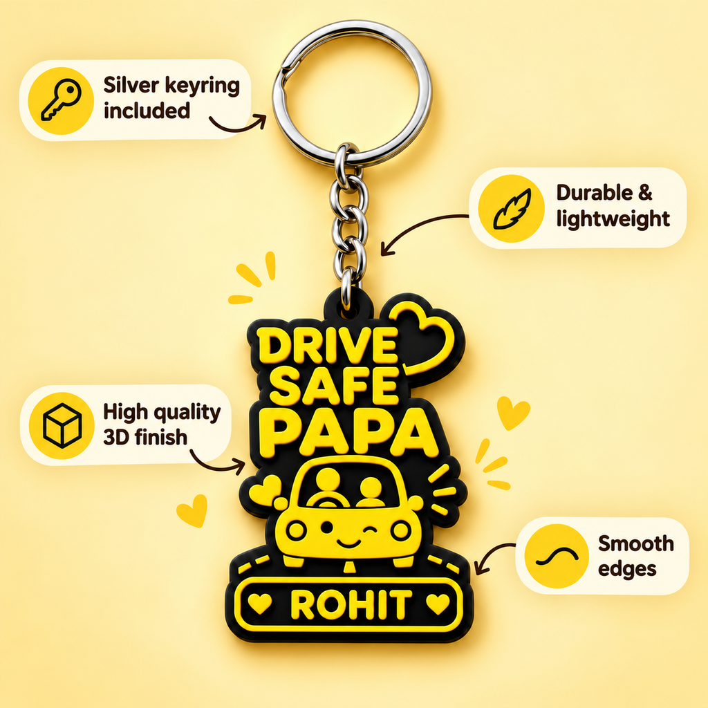 Drive Safe Papa Keychain