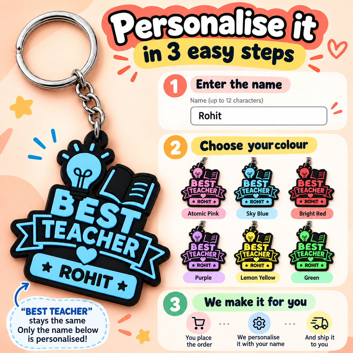Best Teacher Keychain