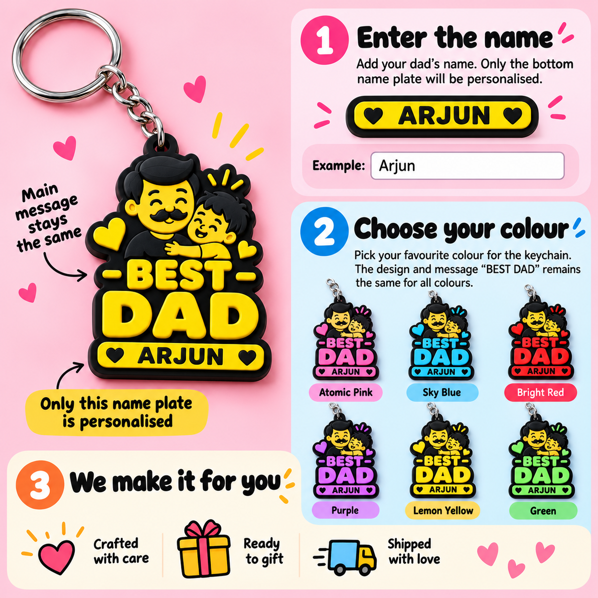 Best Dad Keychain