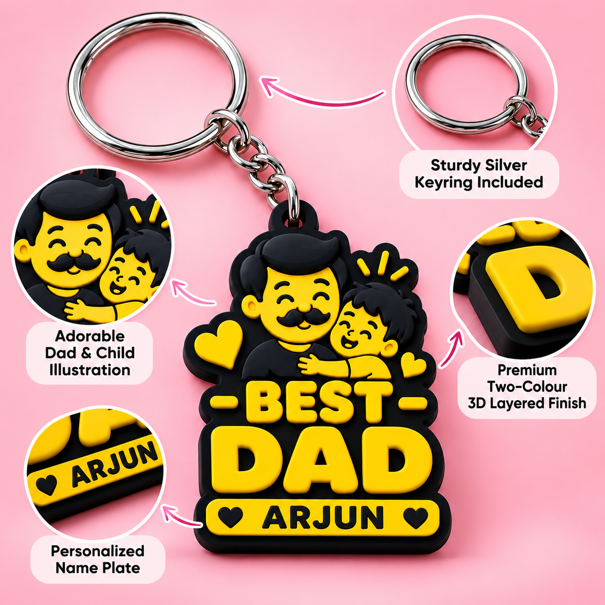 Best Dad Keychain