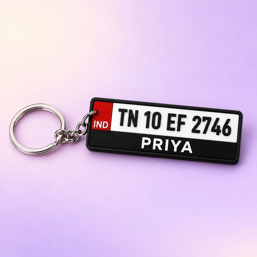 Number Plate Keychain