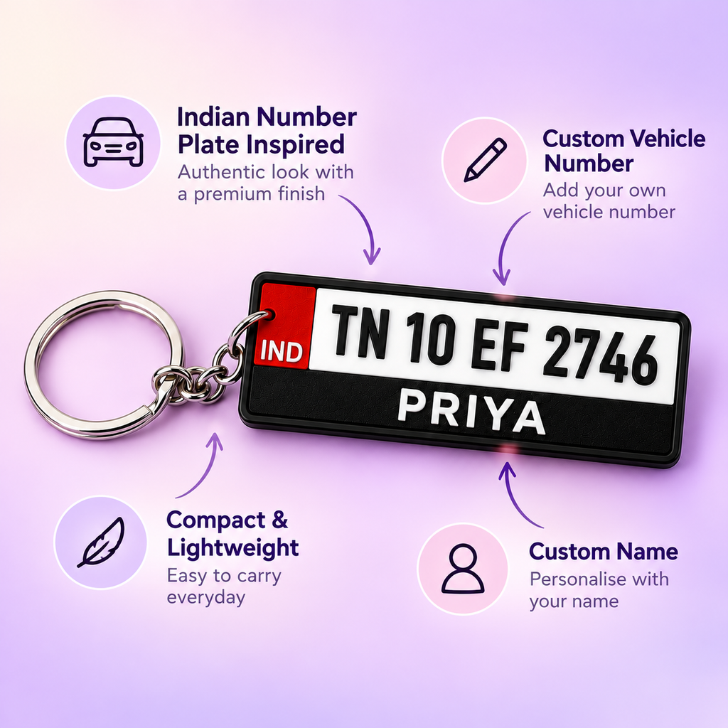 Number Plate Keychain