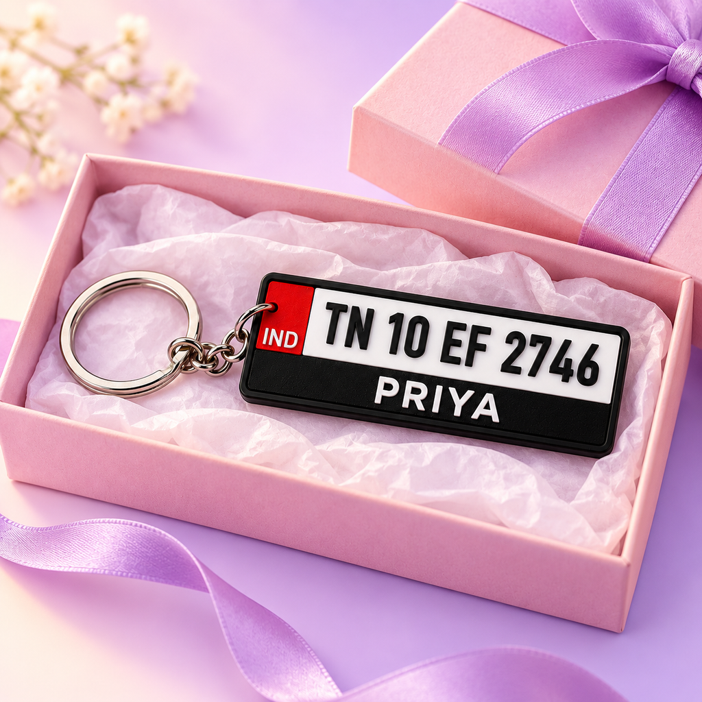 Number Plate Keychain