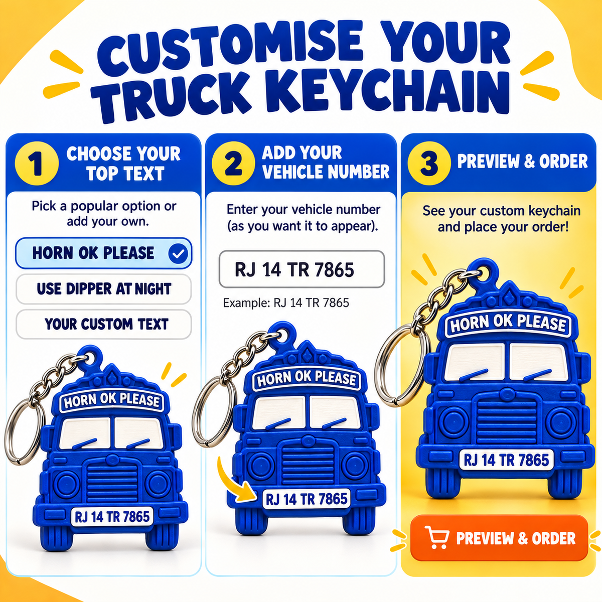 Truck Driver Keychain