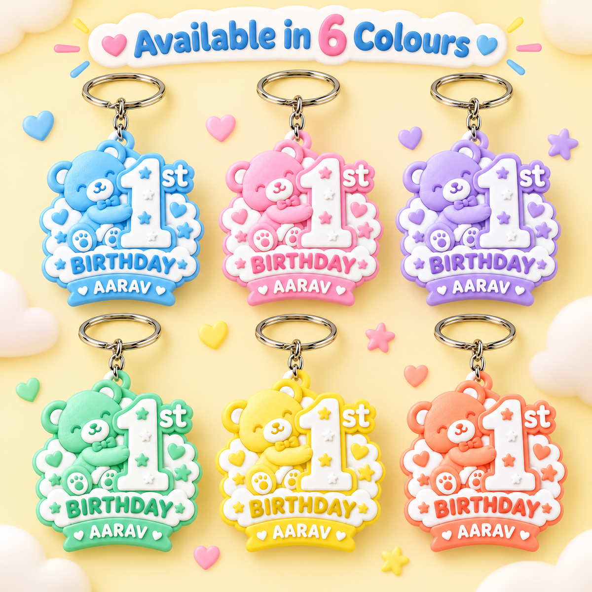 First Birthday Keychain