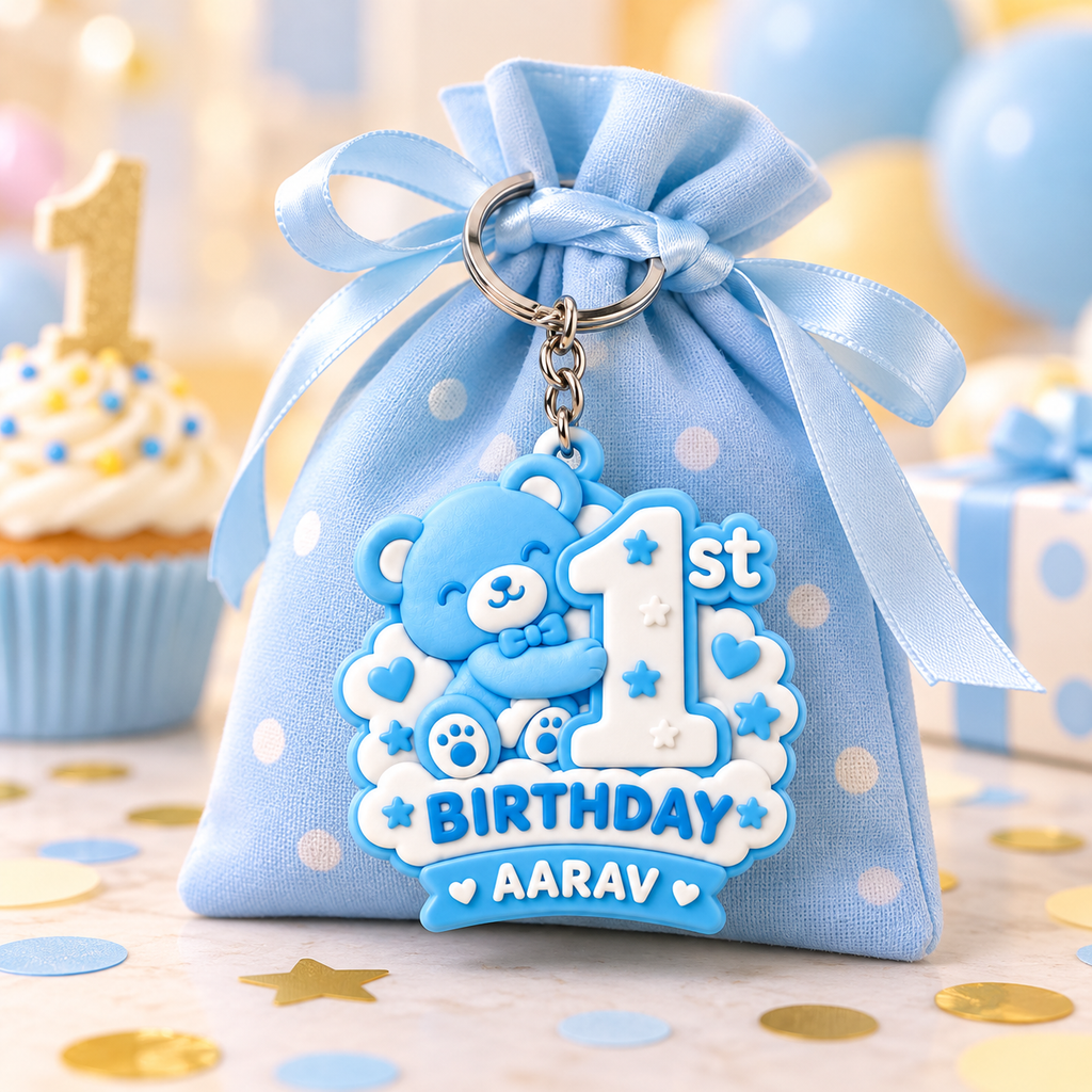First Birthday Keychain