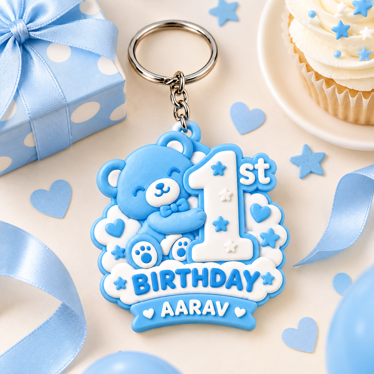 First Birthday Keychain