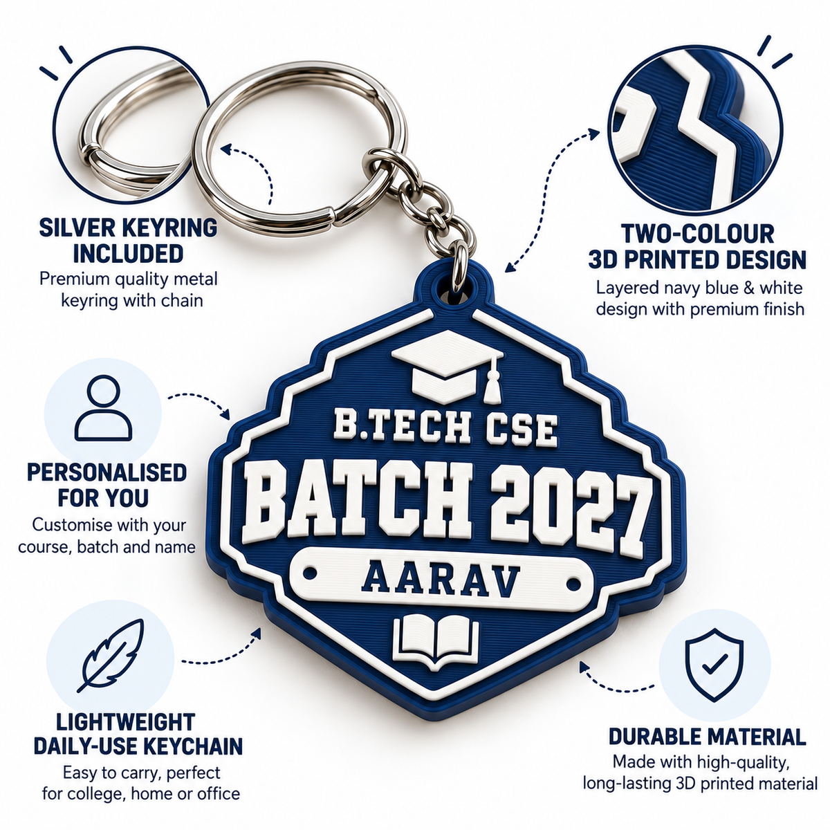 College Student Keychain