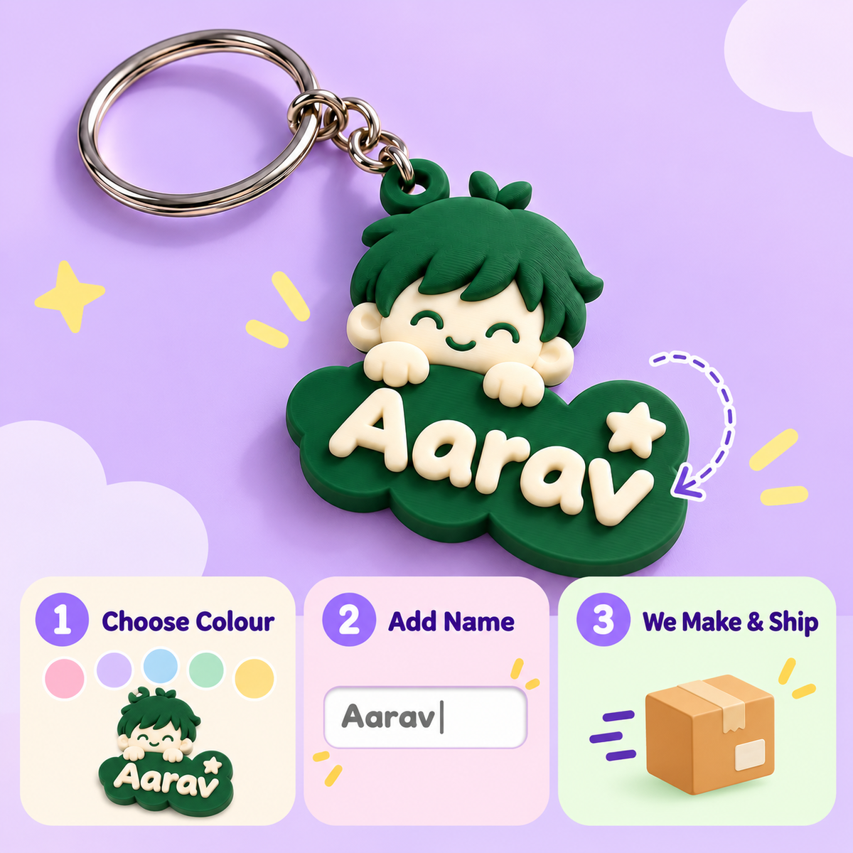 Cute Boy Keychain