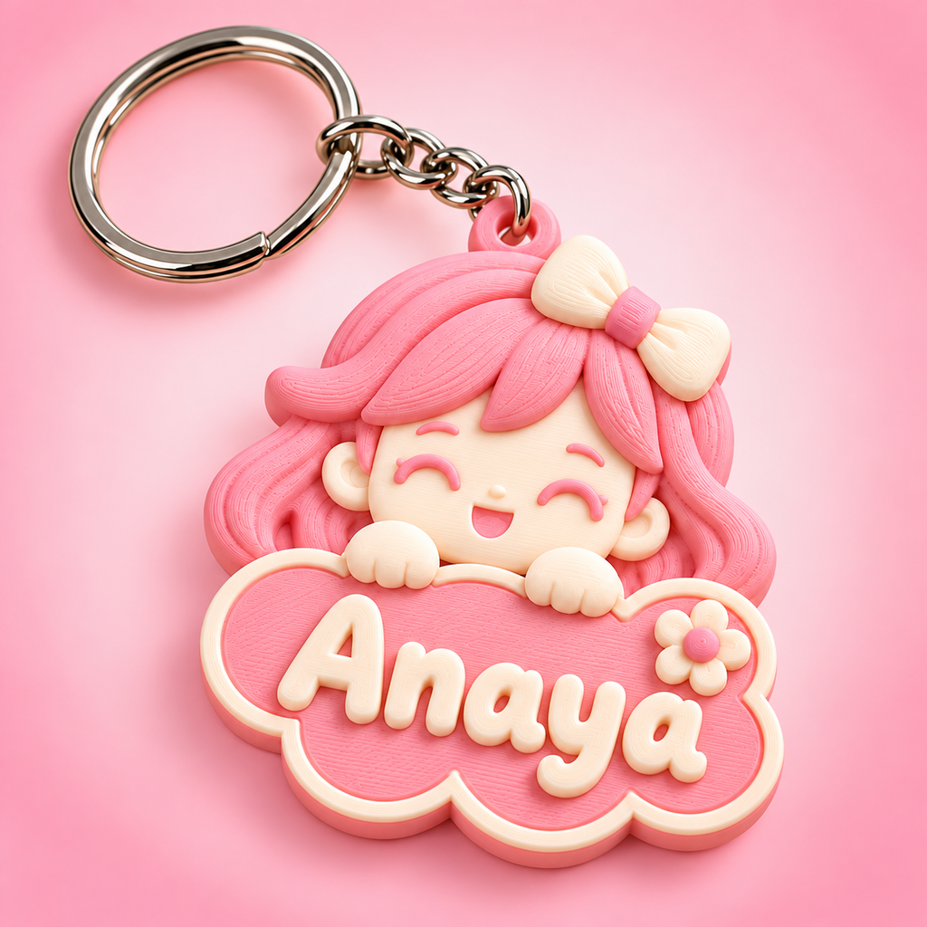 Cute Girl Keychain