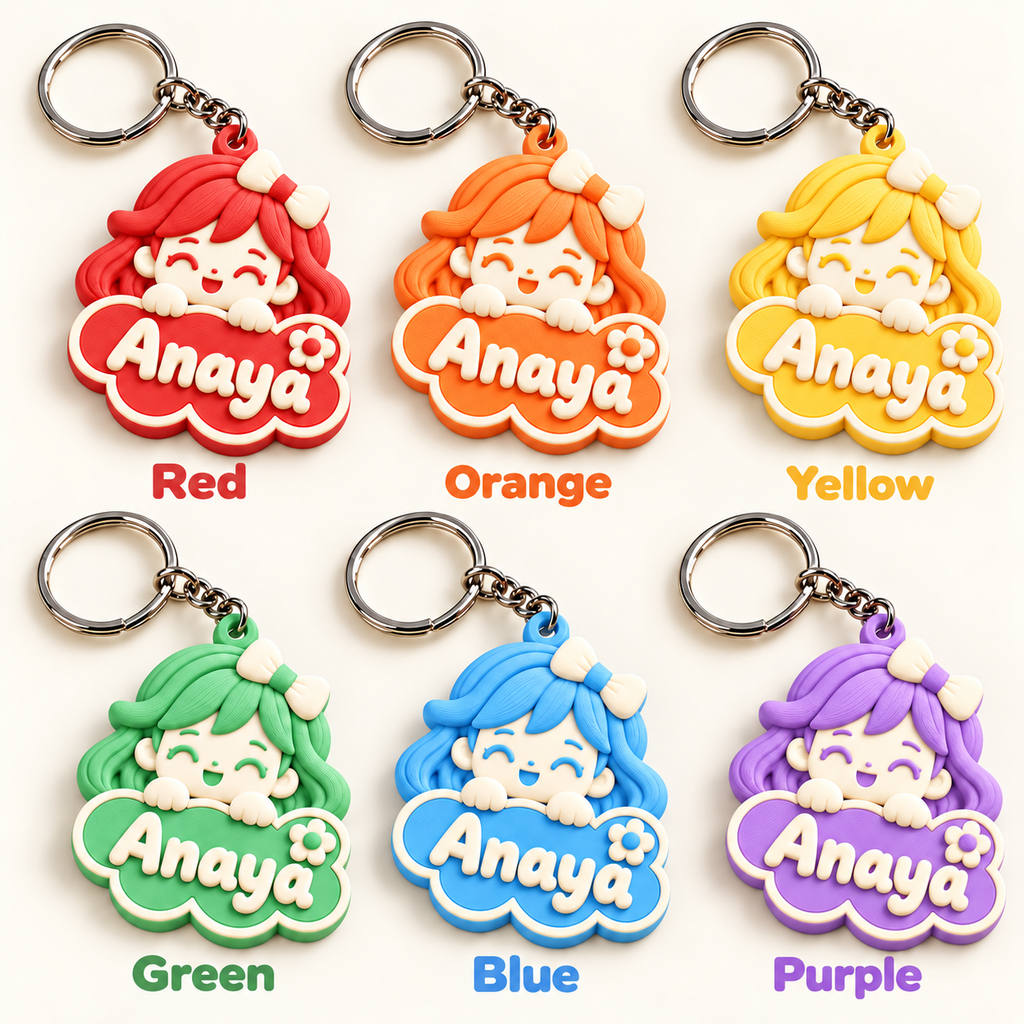 Cute Girl Keychain