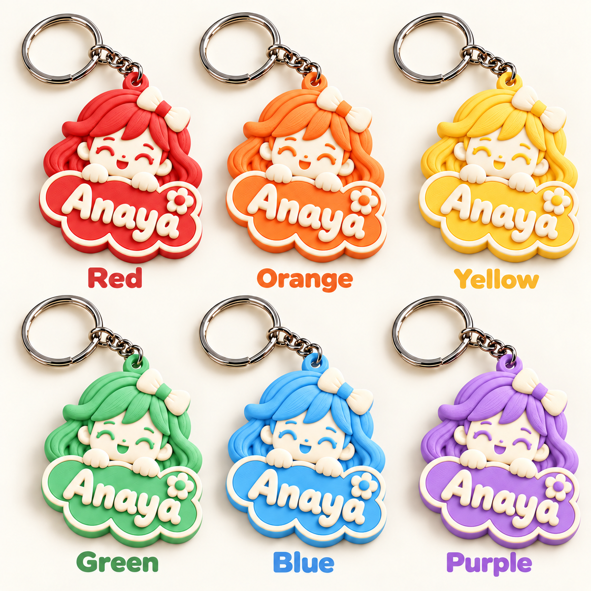 Cute Girl Keychain