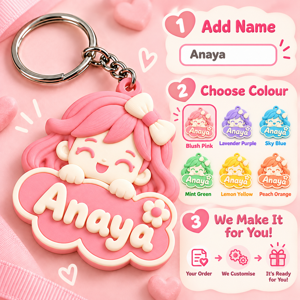 Cute Girl Keychain