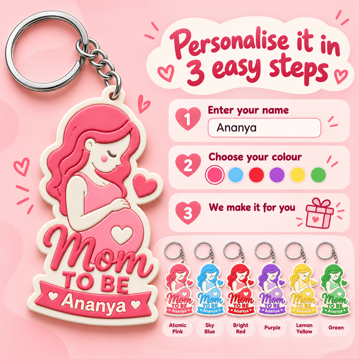 Mom Pop Keychain