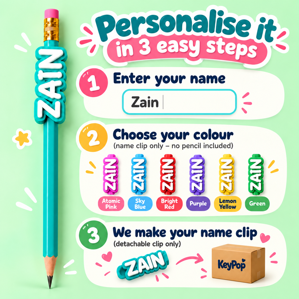 Personalised Pencil Clip