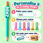 Personalised Pencil Clip