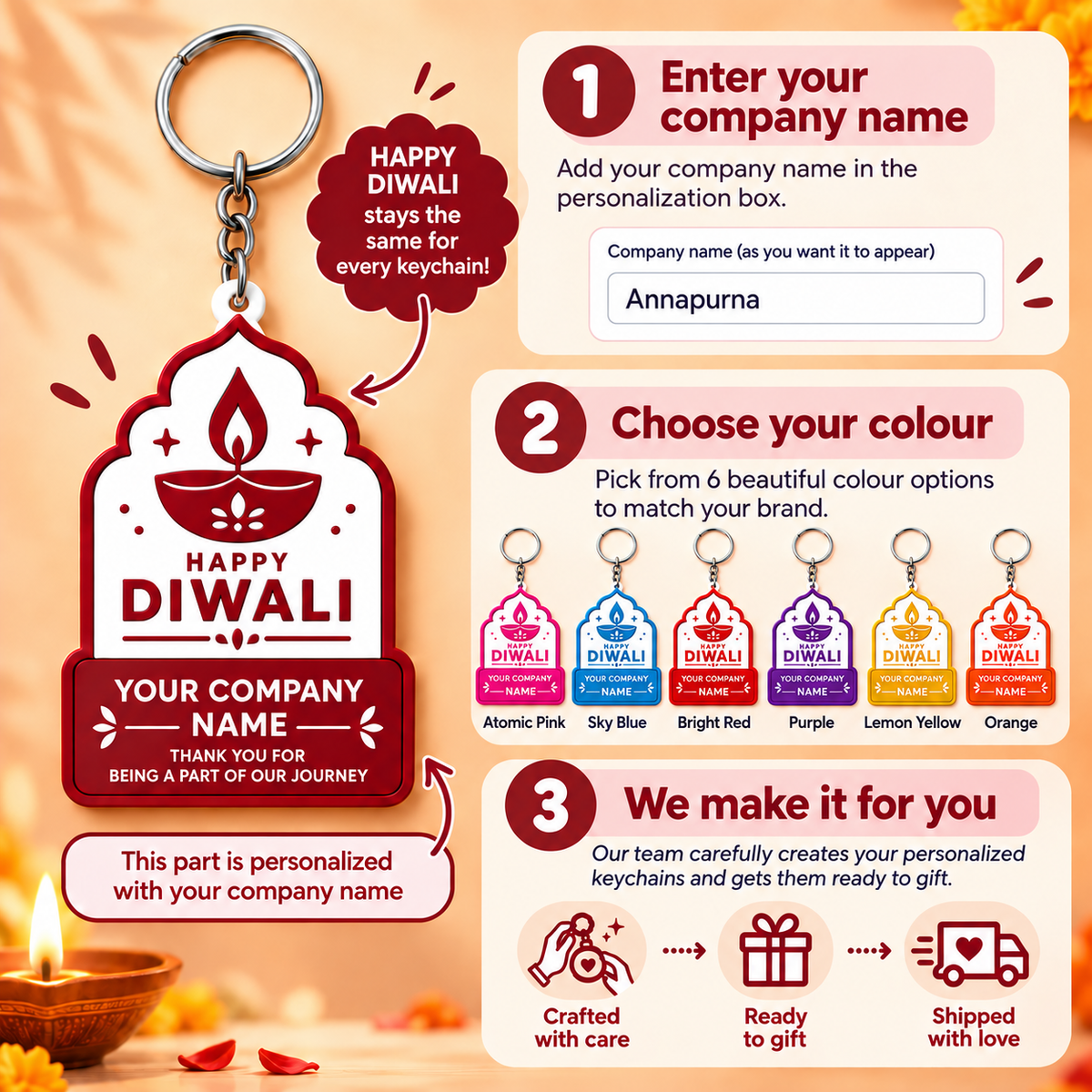 Diwali Corporate Keychain